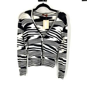 Missoni Striped Knit Button Front Cardigan